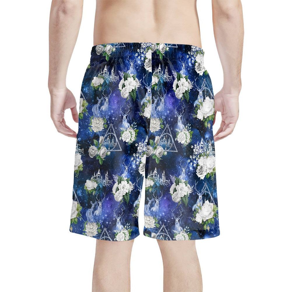 HP Patronus All-Over Print Men's Beach Shorts