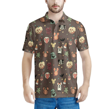 Boho Halloween Brown Polo T-shirt