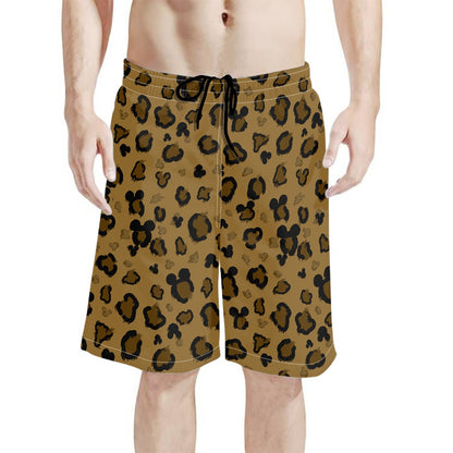 Cheetah Mouse All-Over Print Men's Beach Shorts