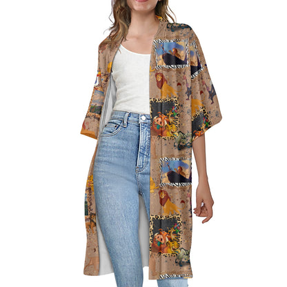 Pride Rock Women's Half Sleeve Kimono Cardigan