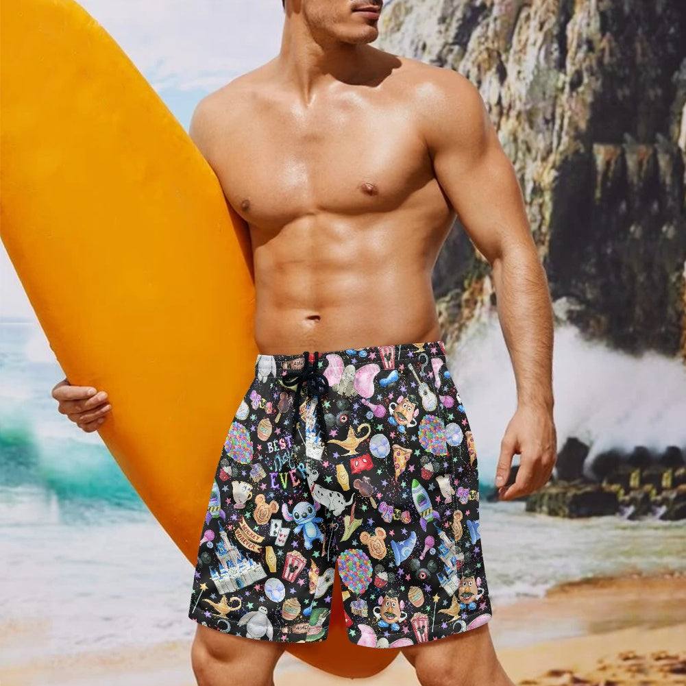 Best Day All-Over Print Men's Beach Shorts