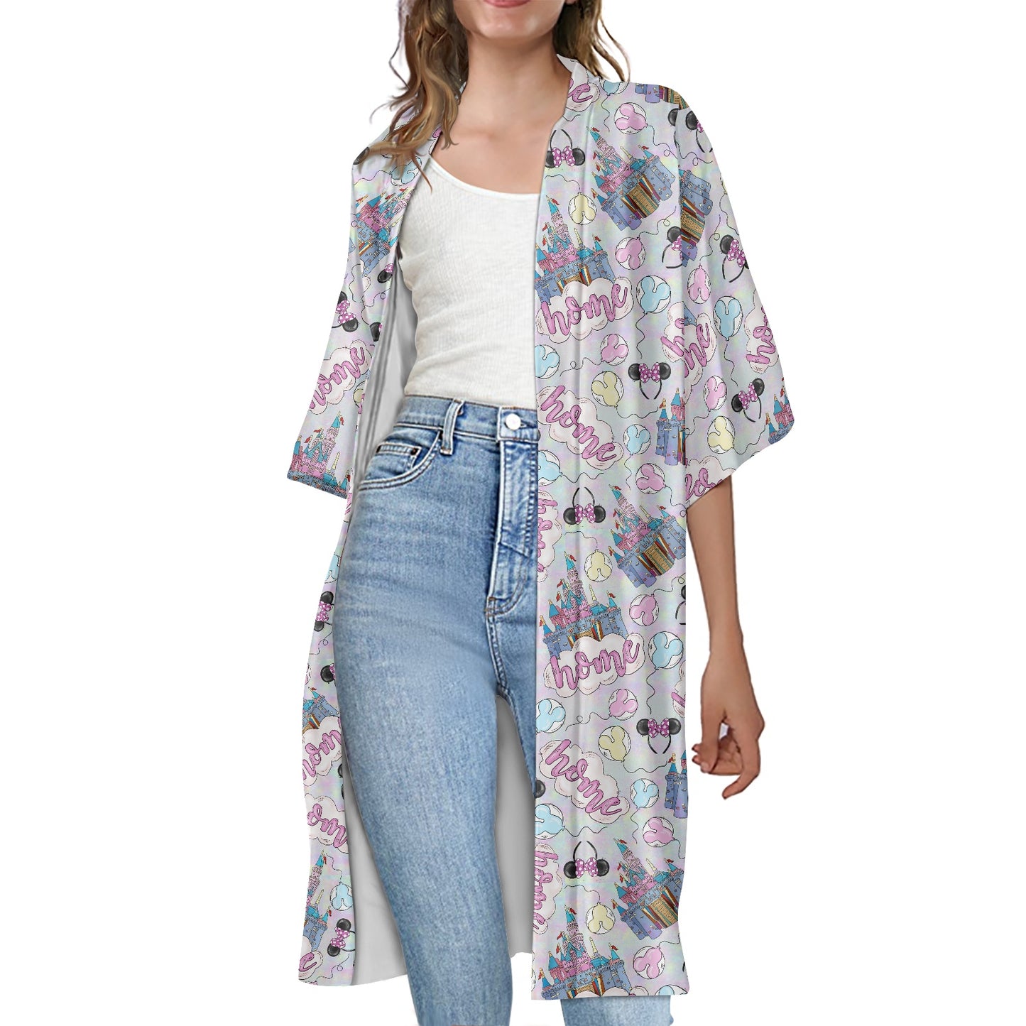 Home Women's Half Sleeve Kimono Cardigan