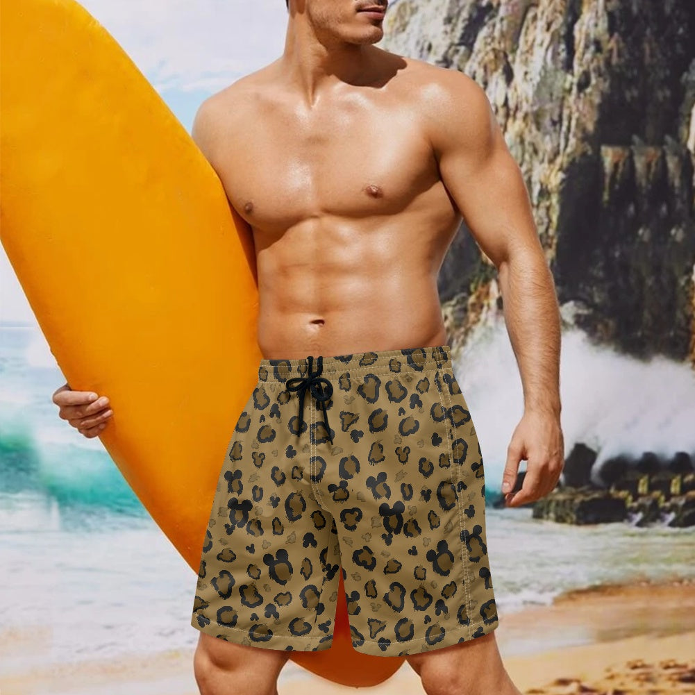 Cheetah Mouse All-Over Print Men's Beach Shorts