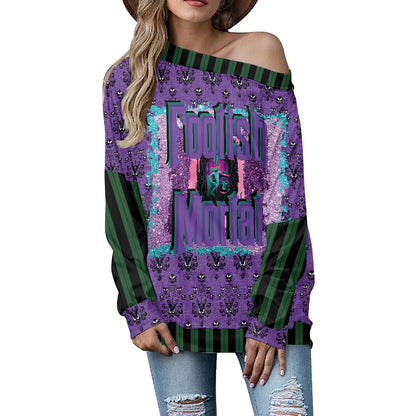 HM Wallpaper- Foolish Mortal Women's one-shoulder top