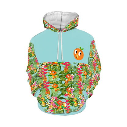 Tropical Orange Bird Men's Hoodie