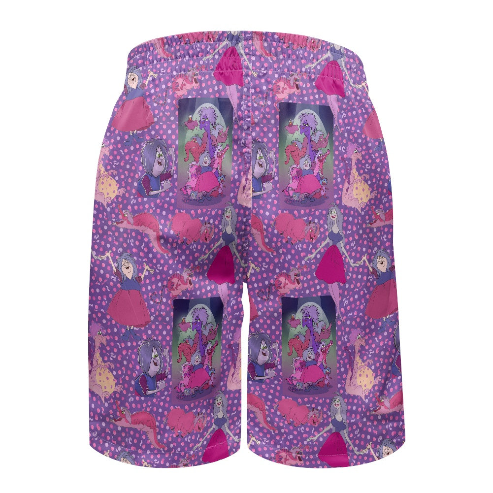 Mad Madame All-Over Print Men's Beach Shorts