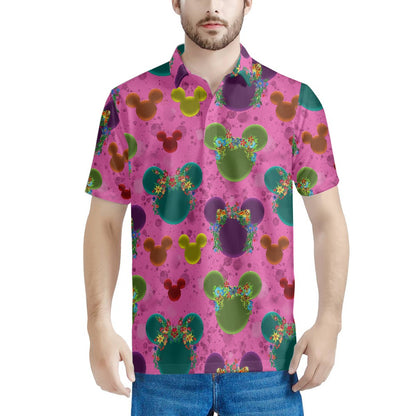 Neon Floral Ears Polo T-shirt