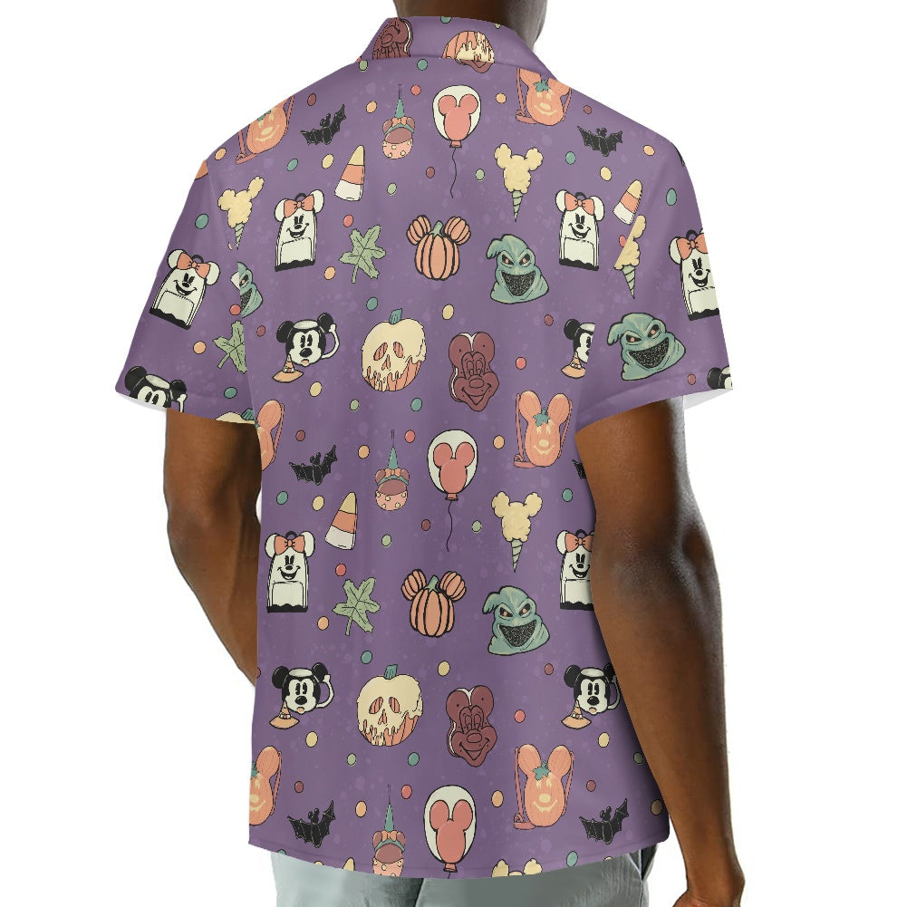 Boho Halloween Purple Hawaiian shirt