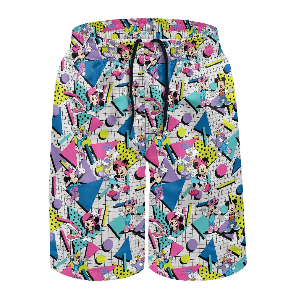 Aerobics All-Over Print Men's Beach Shorts