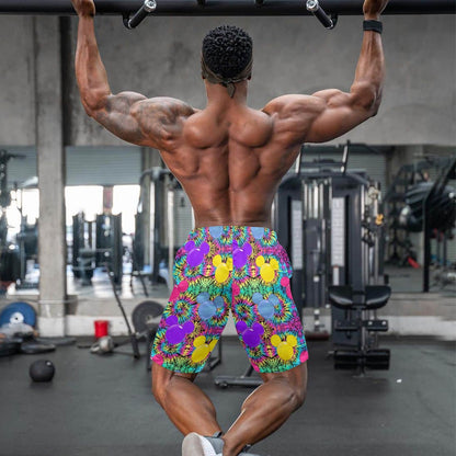 Tie Dye Mouse All-Over Print Men's Beach Shorts