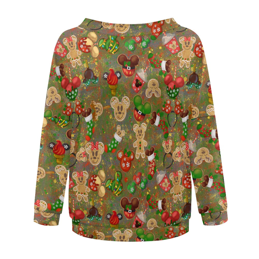 Christmas Cookies Women's one-shoulder top