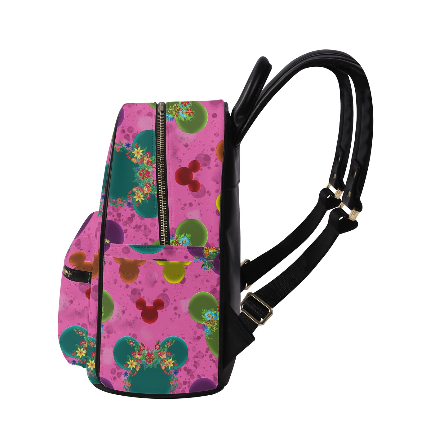 Neon Floral Ears Casual Backpack for women