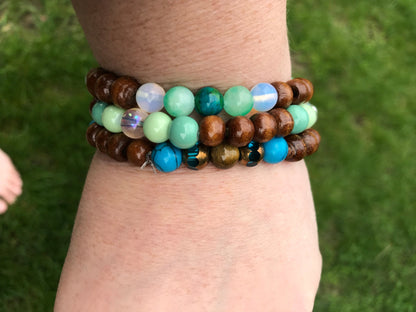 Chakra Stretch Gemstone Stackable Bracelet