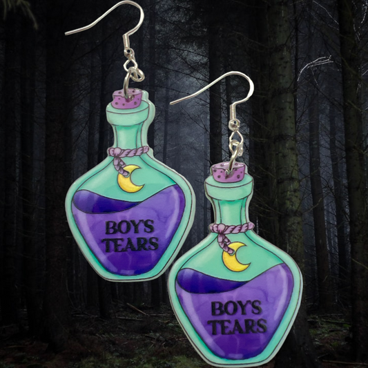 Boy's Tears- Spooky Earrings