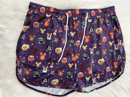 Boho Halloween Athletic Running Shorts