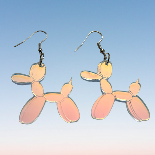 Balloon Dog Acrylic Earrings