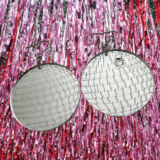 Disco Ball Acrylic Earrings