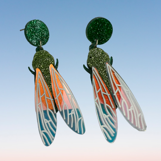 Cicada Acrylic Earrings