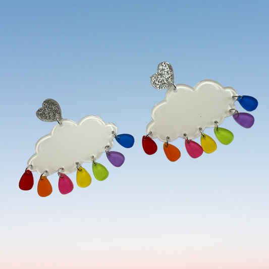 Rain Cloud Acrylic Earrings