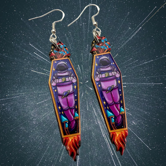 Coffin-naut- Spaced Out Earring