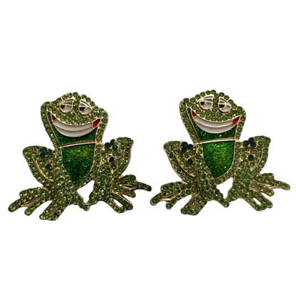 Bayou Frog Prince Magical Bling Earrings