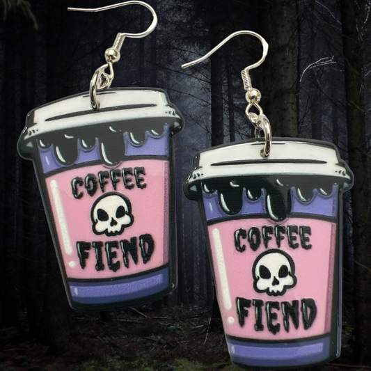 Coffee Fiend Spooky Earrings