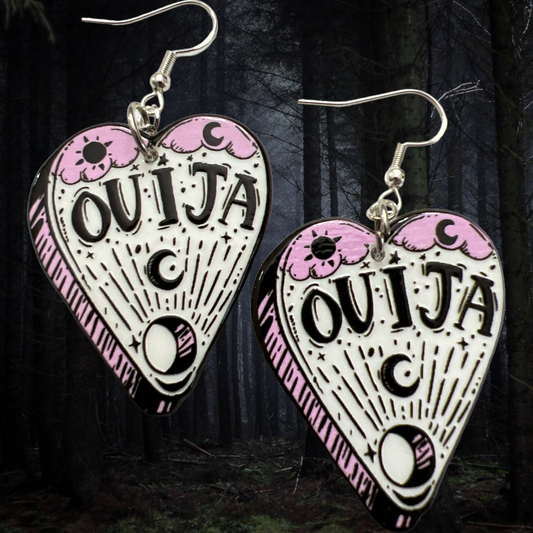 Ouija Planchet Spooky Earrings