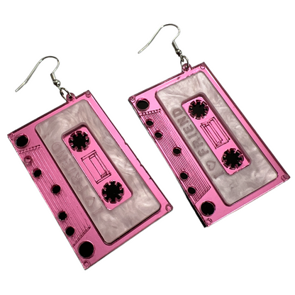 Cassette Tape Acrylic Earrings