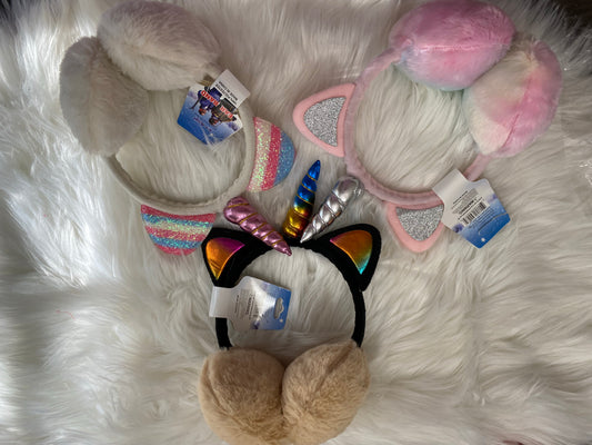 Unicorn Fuzzy Earmuffs