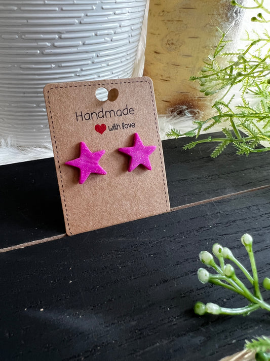 Purple Star Stud Earrings