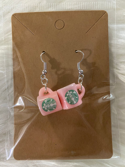 Small Star Drinks Mug Earrings