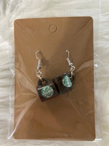 Small Star Drinks Mug Earrings