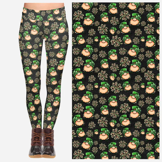 Shamrock Gnomes Leggings w/Pockets